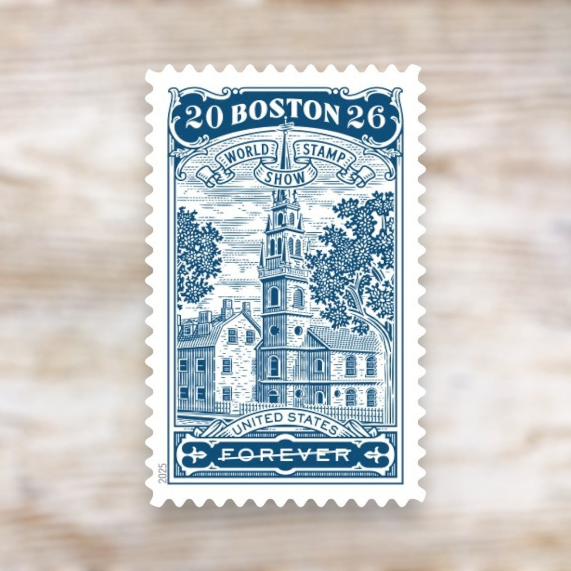 2025 Boston 2026 World Stamp Show Forever Postage Stamps Self-Adhesive Sheet for Commemorative Mail