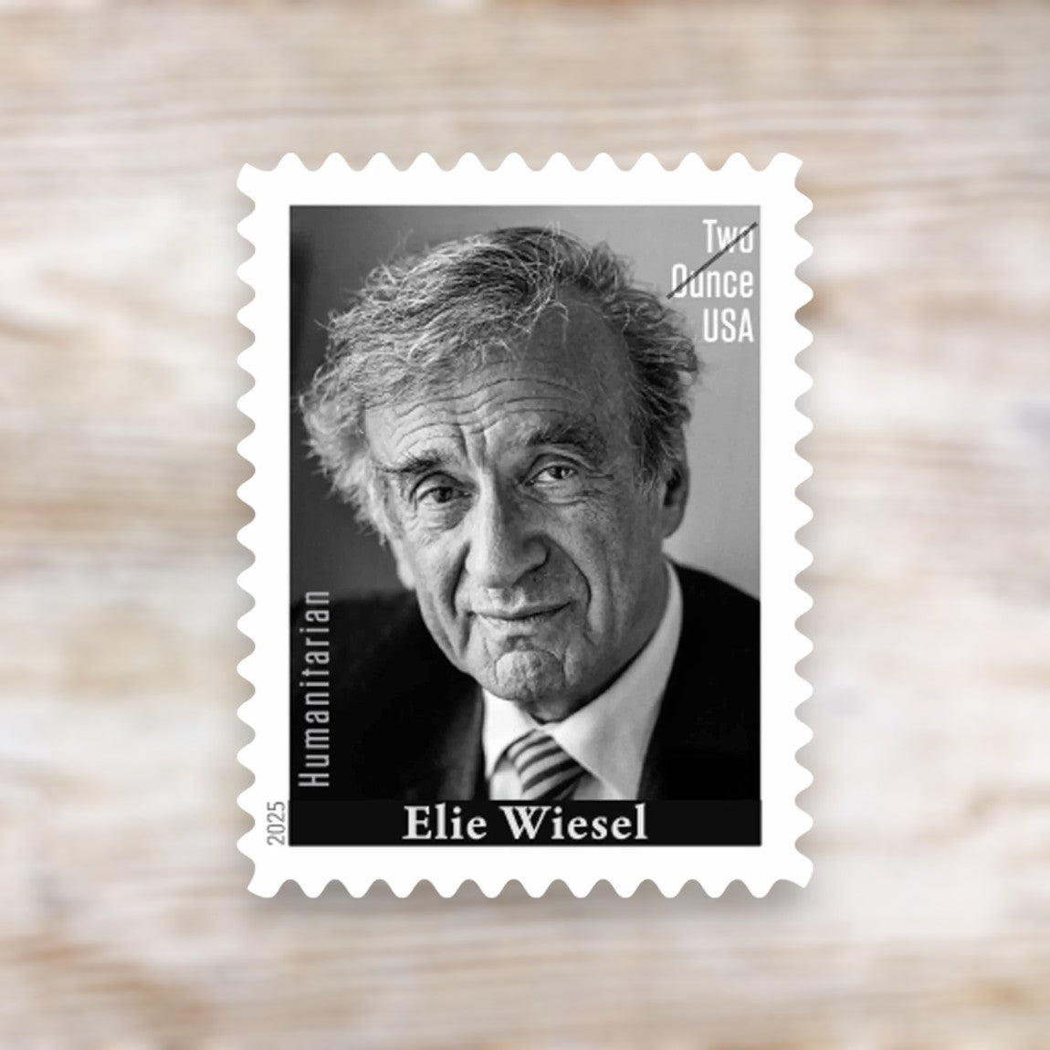 Elie Wiesel 2025 Two-Ounce Postage Stamps Self-Adhesive Sheet for Heavier Letters