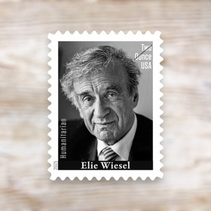 Elie Wiesel 2025 Two-Ounce Postage Stamps Self-Adhesive Sheet for Heavier Letters