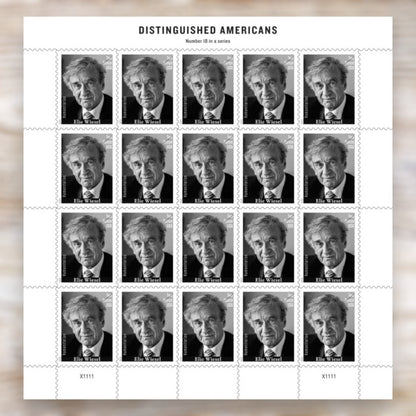 Elie Wiesel 2025 Two-Ounce Postage Stamps Self-Adhesive Sheet for Heavier Letters