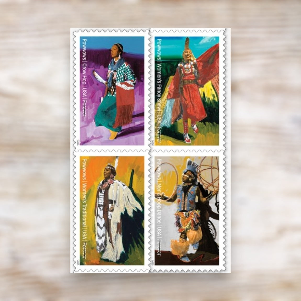 Powwows: Celebrating Native American Culture 2025 Forever Postage Stamps Self-Adhesive Sheet for Commemorative Mail