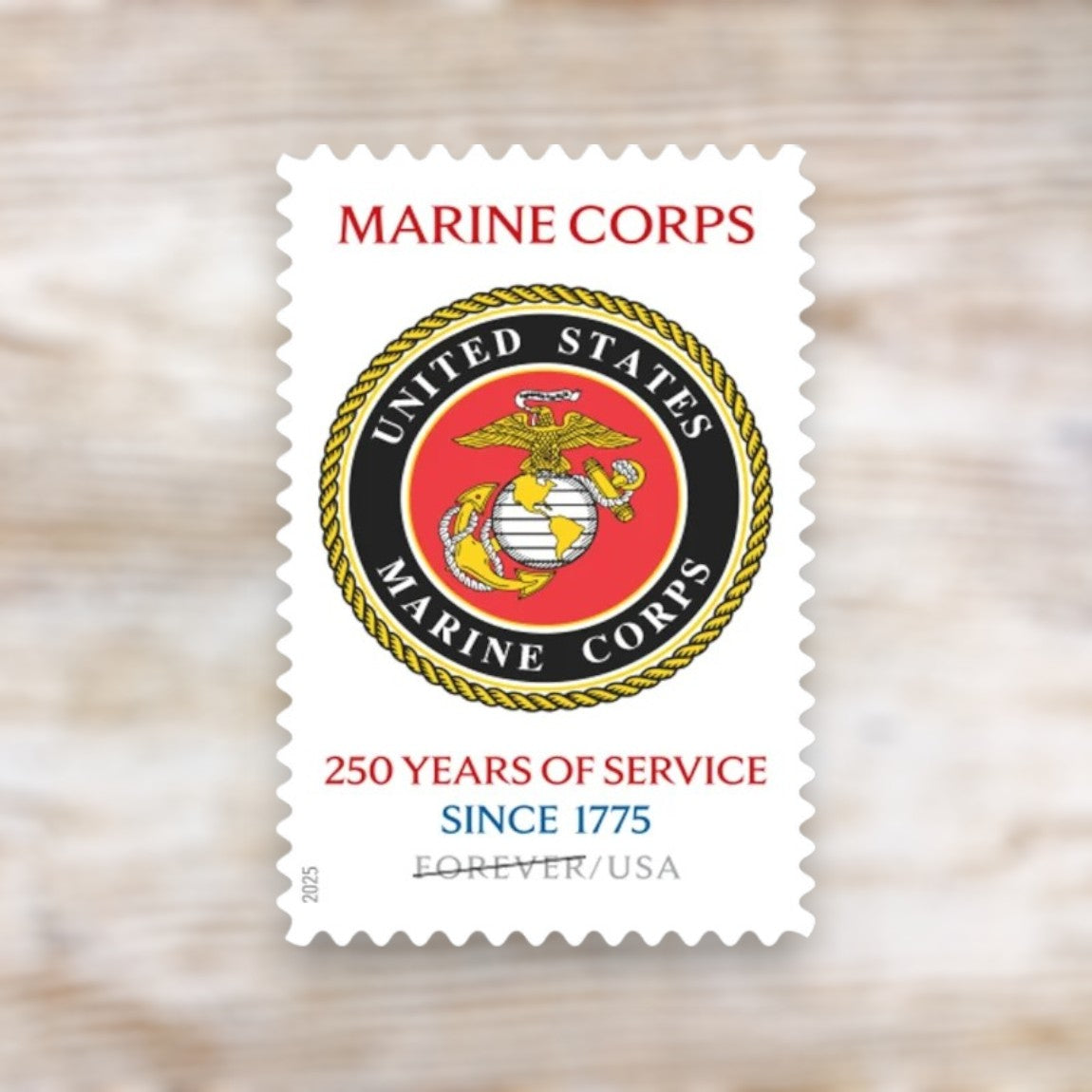 U.S. Marine Corps 250th Anniversary 2025 Forever Postage Stamps Self-Adhesive Sheet for Commemorative Mail