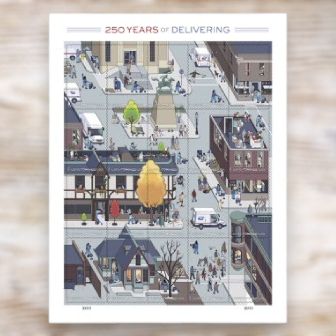 250 Years of Delivering 2025 Forever Postage Stamps Self-Adhesive Sheet for Commemorative Mail