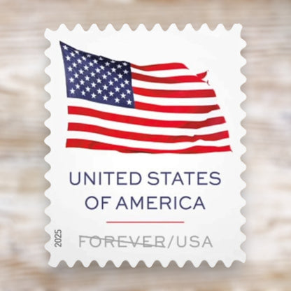 U.S. Flag 2025 Forever Postage Stamps Self-Adhesive Coil for Everyday Mail