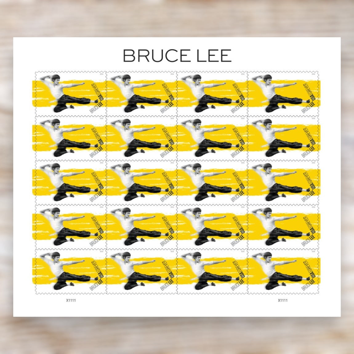 Bruce Lee 2026 Forever Postage Stamps Self-Adhesive Sheet for Commemorative Mail