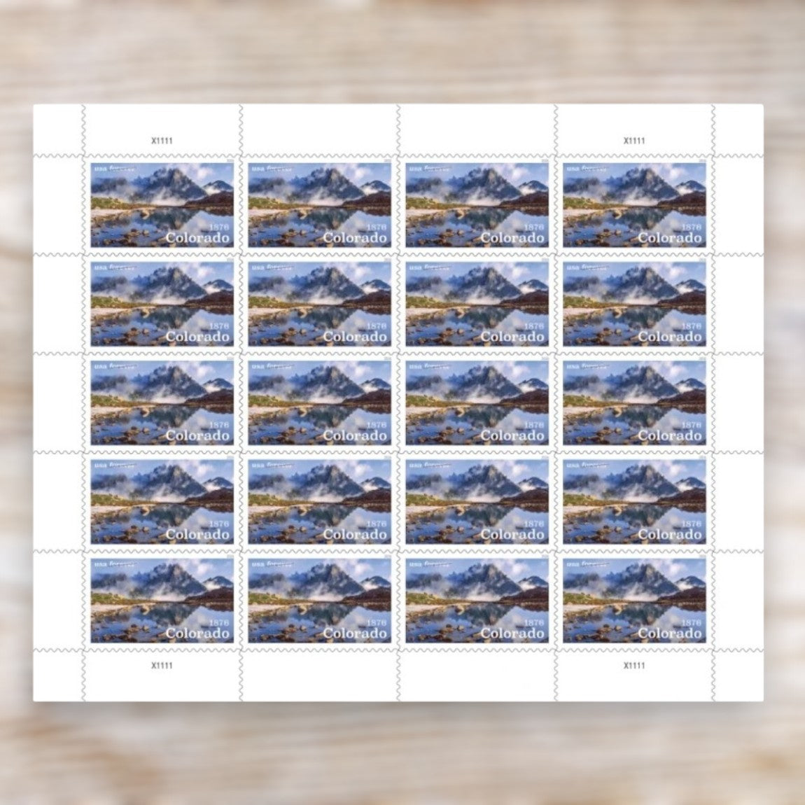 Colorado Statehood 2026 Forever Postage Stamps Self-Adhesive Sheet for Commemorative Mail