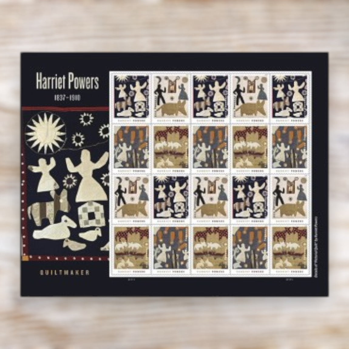 Harriet Powers 2026 Forever Postage Stamps Self-Adhesive Sheet for Commemorative Mail