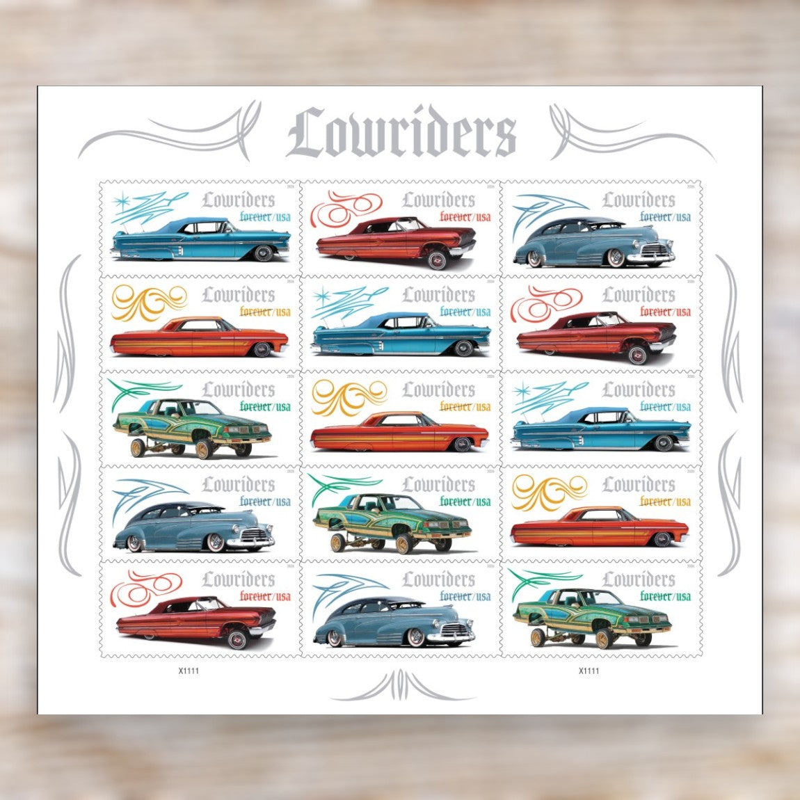 Lowriders 2026 Forever Postage Stamps Self-Adhesive Sheet for Commemorative Mail
