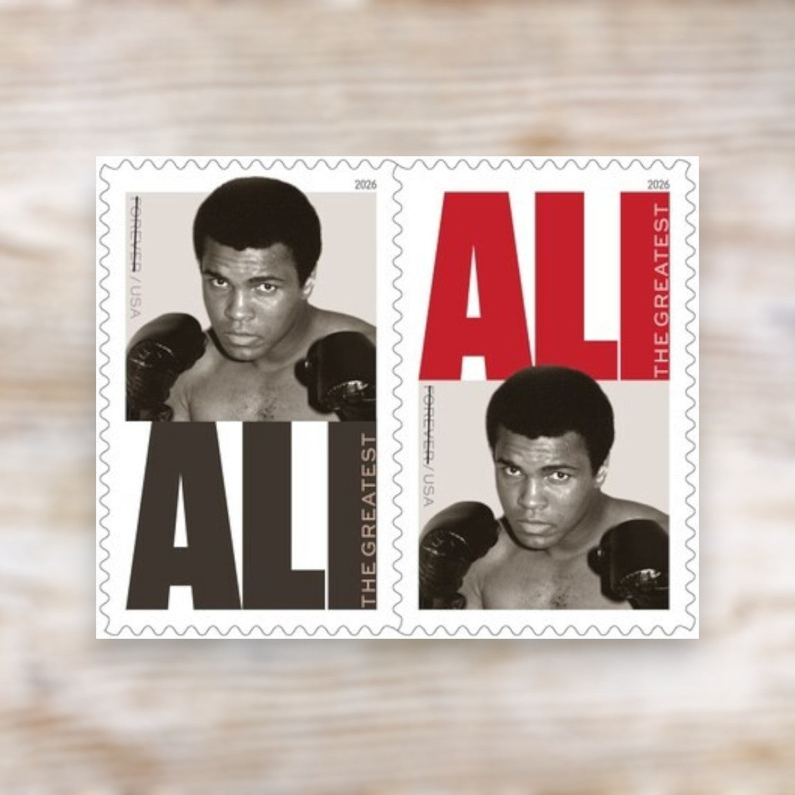Muhammad Ali 2026 Forever Postage Stamps Self-Adhesive Sheet for Commemorative Mail