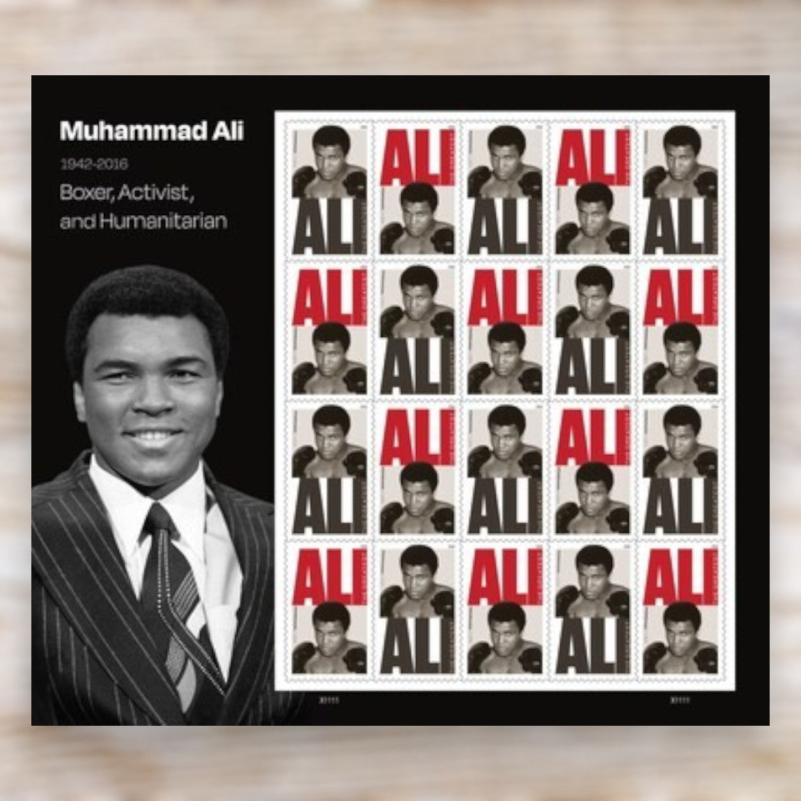 Muhammad Ali 2026 Forever Postage Stamps Self-Adhesive Sheet for Commemorative Mail