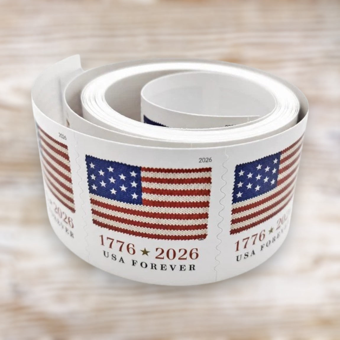 U.S. Flag 2026 Forever Postage Stamps Self-Adhesive Coil for Everyday and Patriotic Mail