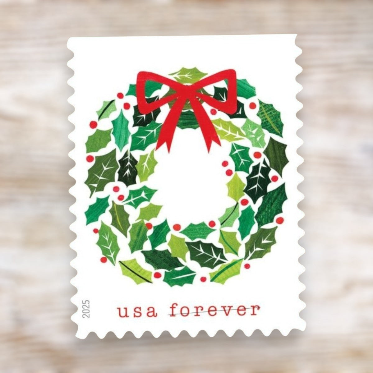 Holiday Cheer 2025 Forever Postage Stamps Adhesive Booklet for Holiday Cards