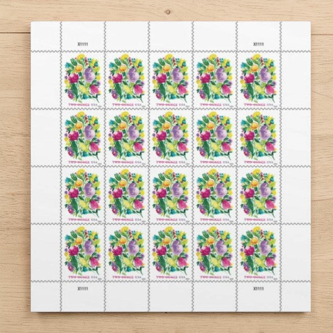 Sheet 2024 Wedding Blooms Forever Postage First-Class Mail