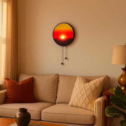 Creative Sunset Sunrise Wall Lamp – Rechargeable Dimmable Kinetic Night Light - Decor Akil