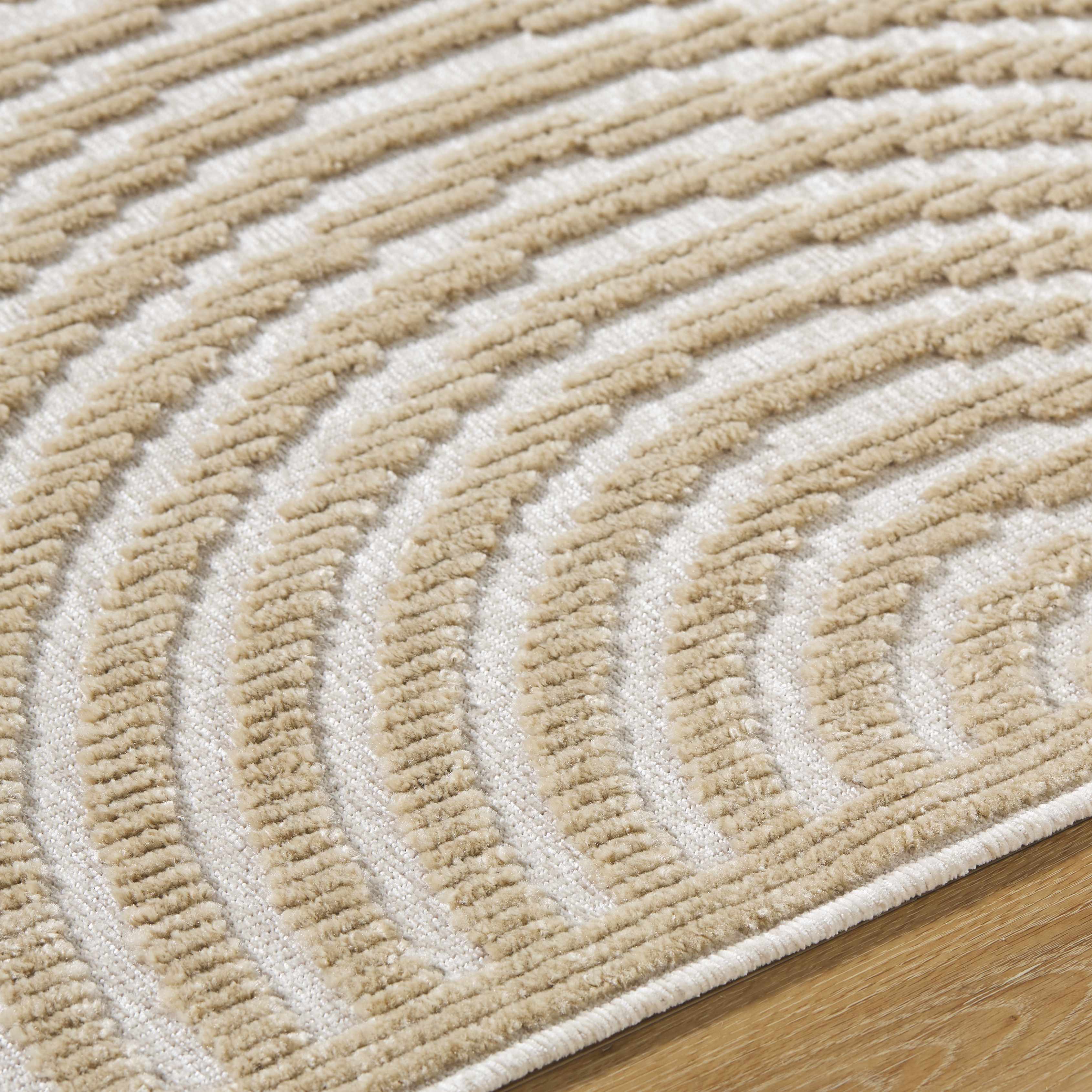 Deron Beige Washable Area Rug Contemporary Medium Pile - Decor Akil