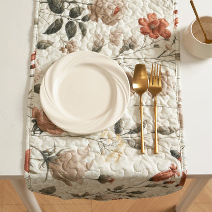 Enchanted Meadow Reversible Quilted Floral Table Runner - Decor Akil