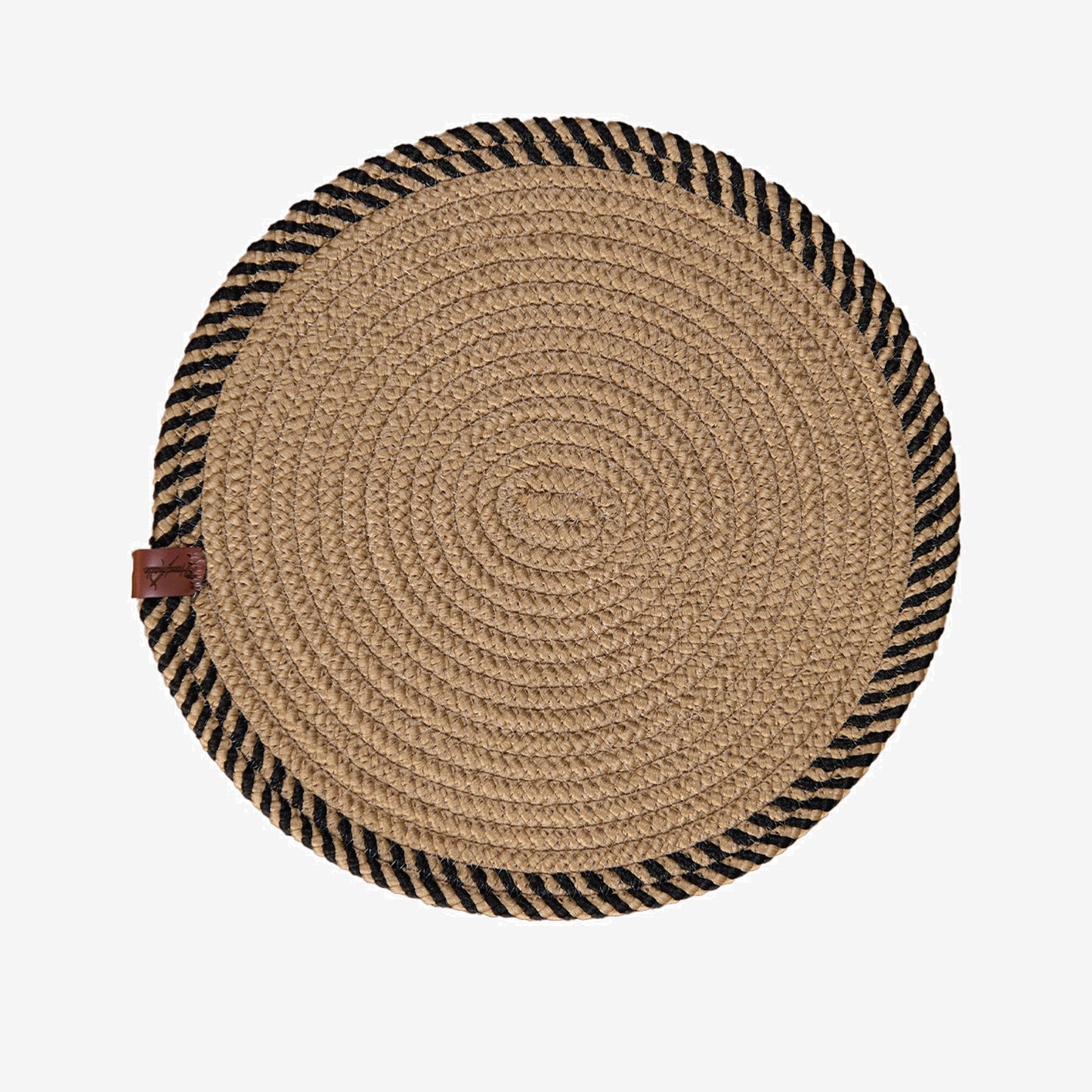 Handwoven Round Jute Placemat 13" Natural Fiber - Decor Akil