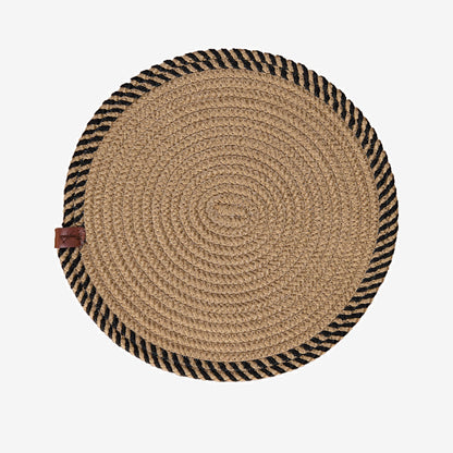 Handwoven Round Jute Placemat 13" Natural Fiber - Decor Akil