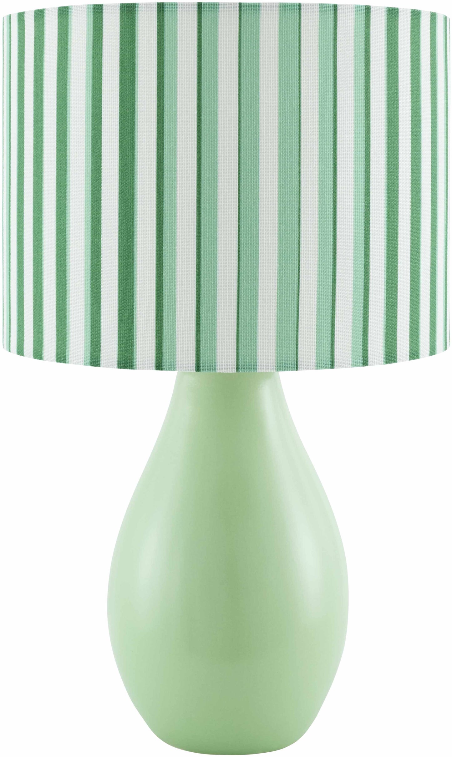 White Ceramic Table Lamp with Linen Shade - Decor Akil