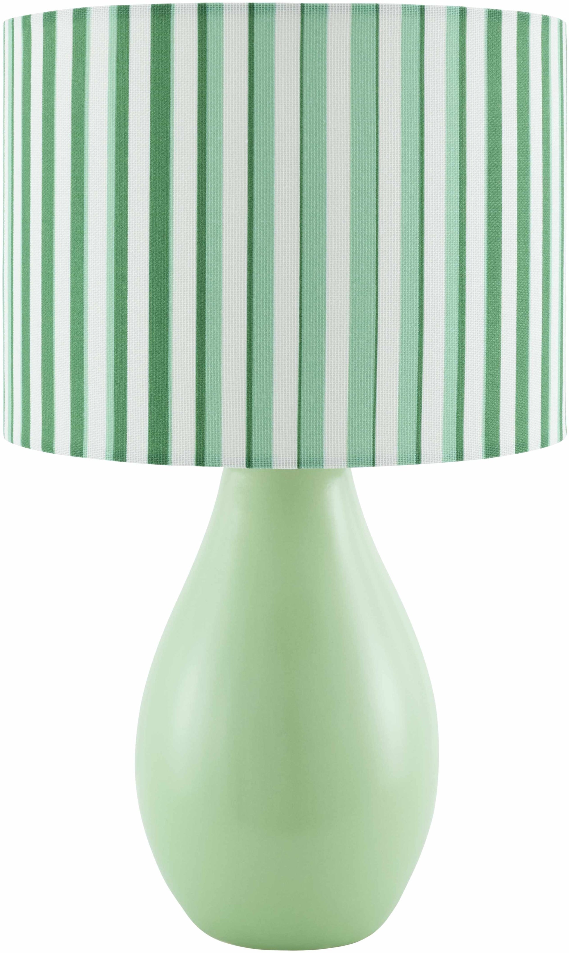 White Ceramic Table Lamp with Linen Shade - Decor Akil