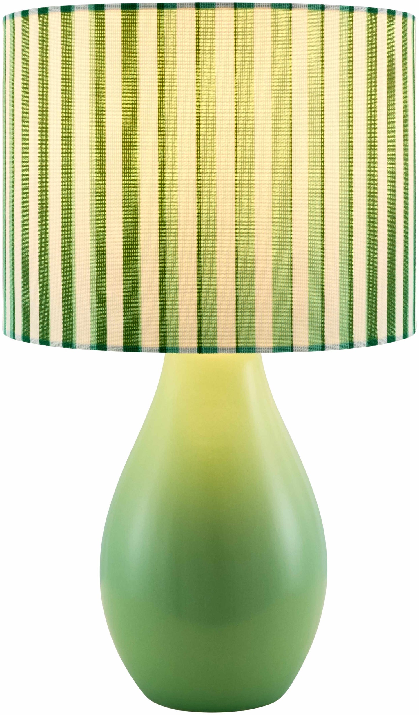 White Ceramic Table Lamp with Linen Shade - Decor Akil