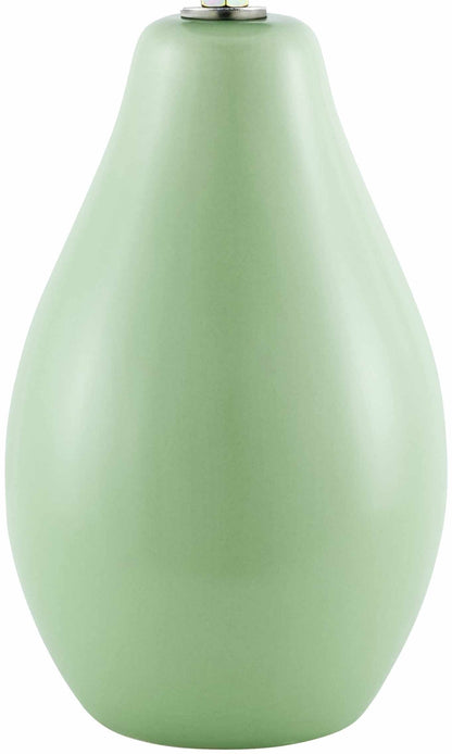 White Ceramic Table Lamp with Linen Shade - Decor Akil