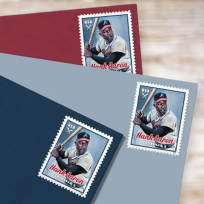 Hank Aaron Stamps 2024 Forever Postage Stamps Adhesive Sheet for Everyday Email
