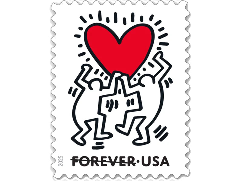 Forever Stamps 2025 Love Forever Postage Stamps, Adhesive Sheet